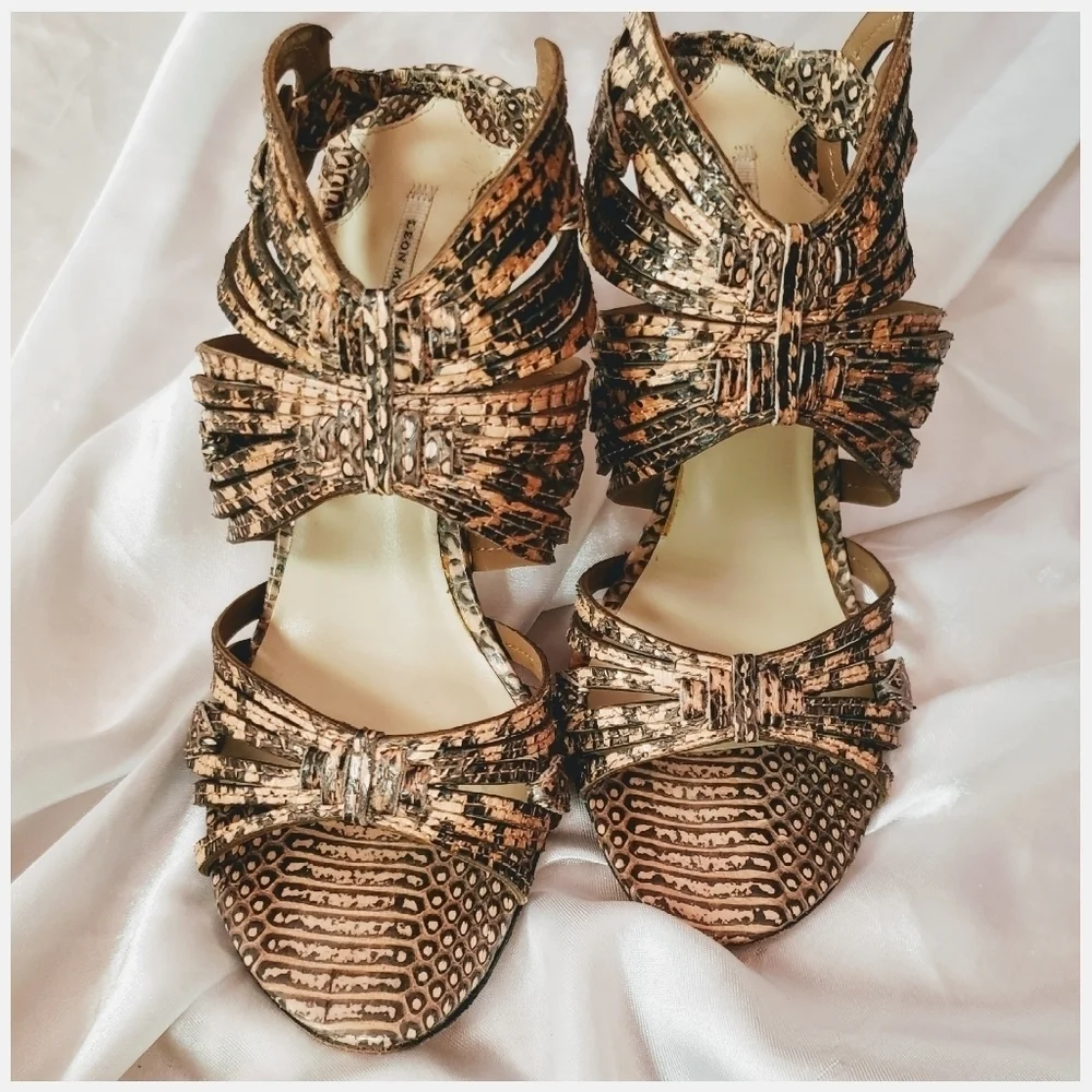 Leon Max Python Sandals 7.5M - Picture 2 of 8